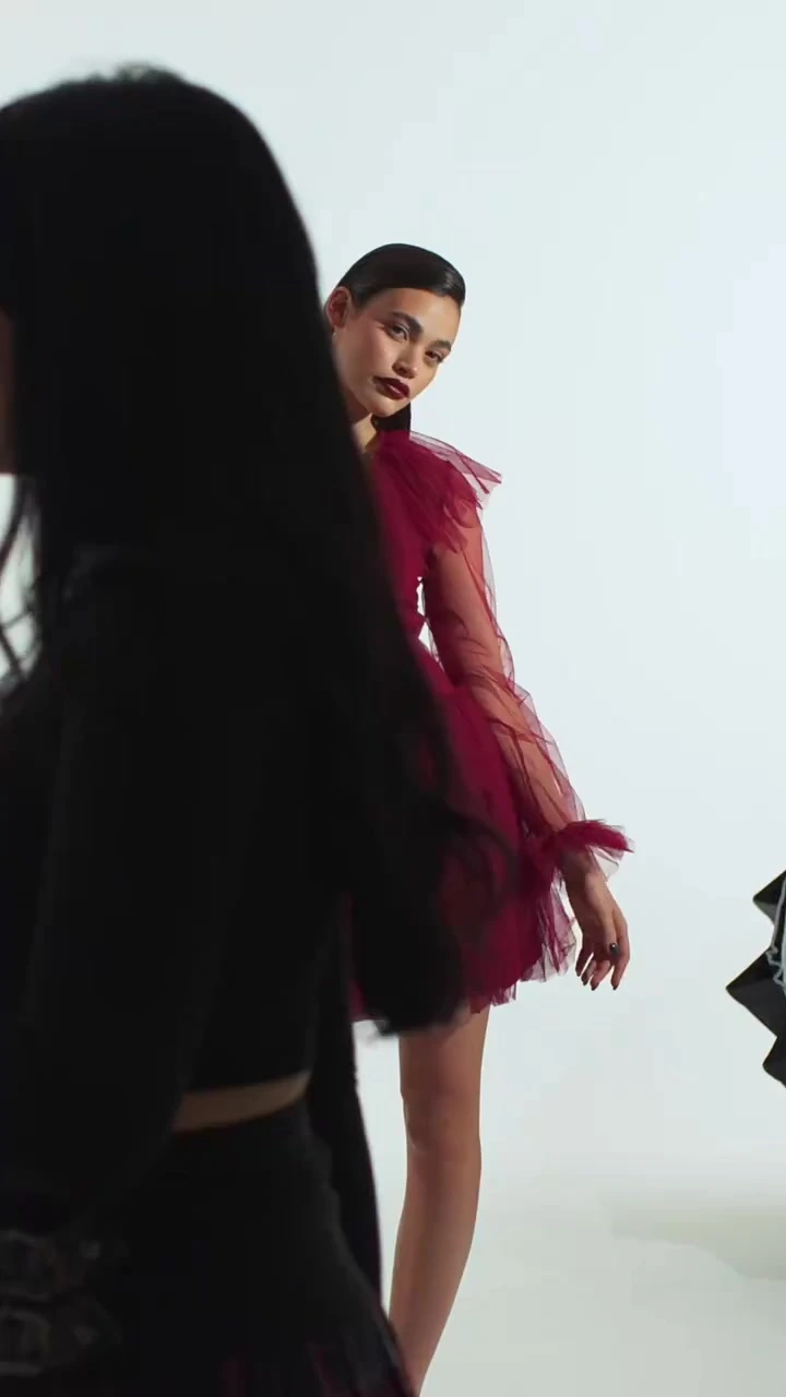 Sheer fabric, movement study